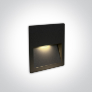 ONE Light Outdoor Dark Light Wall Recessed - Wandeinbauleuchte - 11,5 x 11,5 x 3,5 cm - 4W LED inkl. - IP65 - schwarz