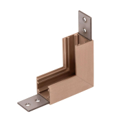 Lucide Linial - magnetisches Schienensystem - vertikales Eckprofil - 6,7 x 1,9 x 6,7 cm - champagner