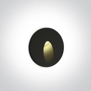 ONE Light Indoor/Outdoor Dark Light Wall Recessed - Wandeinbauleuchte - Ø 62,5 x 4,5 cm - 3W LED inkl. - IP54 - schwarz