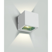 ONE Light Cube Wall Lights Up & Down - Außenwandleuchten - 10 x 10 x 10 cm - 6W LED inkl. - IP65 - weiß