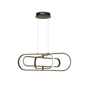 Searchlight Clip - Pendelleuchte - 80 x 120 cm - 53W LED inkl - schwarz und opal