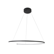 Nova Luce Breda - Pendelleuchte - Ø 70 x 200 cm - 30W LED inkl. - Sand schwarz