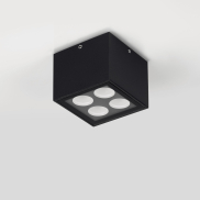 Nova Luce Jax - Außen-Deckenleuchte - 8 x 6,5 x 8 cm - 8W LED inkl. - IP54 - dunkel anthrazit
