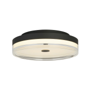 Searchlight Cyprus - Deckenleuchte - Ø 40 x 11 cm - 29W dimmbare LED inkl - schwarz und transparent