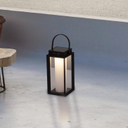 Nova Luce Verhal - tragbare Solar-Tischleuchte mit USB-Anschluss - 16 x 47,5 x 16 cm - 2W dimmbare LED inkl. -  IP54 - dunkel anthrazit