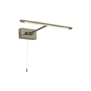 Searchlight LED Picture Lights - Wandleuchte mit Zugschalter - 34 x 5 cm - 8W LED inkl. - Messing antik
