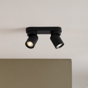 Nova Luce Amecy - Aufbaustrahler 2L - 22 x 12,5 x 6,5 cm - Sand schwarz