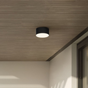 Nova Luce Judi - Deckenleuchte - Ø 12 x 6 cm - 10W LED inkl. - IP65 - schwarz
