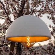 New Garden Luna 40 - Hängeleuchte mit wiederaufladbarem Akku und Fernbedienung - Ø 38,6 x 22 cm - IP54 - Weiß