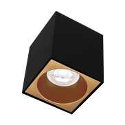 Century Italia Essenza Cube - Aufbaustrahler 1L - 8 x 8 x 9,8 cm - gold und schwarz