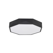 Nova Luce Eben - Deckenleuchte - Ø 40 x 6 cm - 24W LED inkl. - sandschwarz und mattweiß