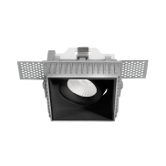 Nova Luce Brad - rahmenloser Einbaustrahler - 88 x 88 mm, 85 x 85 mm Einbaumaß - schwarz