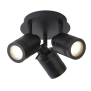 Searchlight Samson - Aufbaustrahler 3L - Ø 28 x 16 cm - IP44 - schwarz