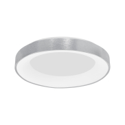 Nova Luce Rando Thin - Deckenleuchte - Ø 60 x 9 cm - 50W dimmbare LED inkl - gebürstetes Silber