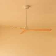 Faro Rocker M - Deckenventilator - Ø 132 cm - matt weiß und Eschenholz