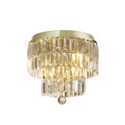 Searchlight Empire - Deckenleuchte - Ø 34 x 33 cm - IP44 - Messing satiniert und champagnerfarben
