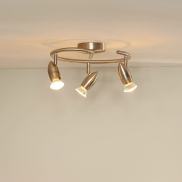 Lucide Caro 3 - Aufbaustrahler - Ø 31 x 13 cm - 3 x 5W LED inkl. - Chrom satiniert