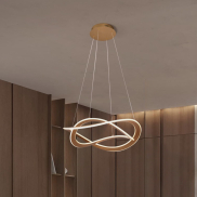Nova Luce Celestia - Hängelampe -  Ø 60 x 120 cm - 87W dimmbar LED inkl. - messing gold