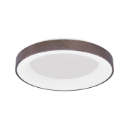Nova Luce Rando Thin - Deckenleuchte - Ø 60 x 9 cm - 50W dimmbare LED inkl - gebürsteter Kaffee