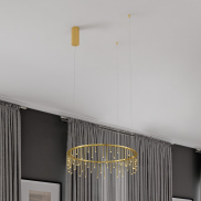 Nova Luce Stellar - Hängelampe - Ø 65 x 150 cm - 26W dimmbar LED inkl. - gold