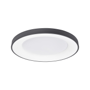Nova Luce Rando Thin - Deckenleuchte - Ø 60 x 9 cm - 50W dimmbare LED inkl. - Sand schwarz - Lichtfarbe weiß