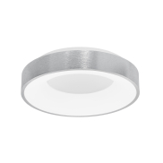 Nova Luce Rando Thin - Deckenleuchte - Ø 38 x 9 cm - 30W dimmbare LED inkl - gebürstetes Silber