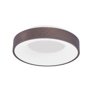 Nova Luce Rando Thin - Deckenleuchte - Ø 38 x 9 cm - 30W dimmbare LED inkl - gebürsteter Kaffee