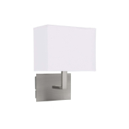 Searchlight Wall - Wandleuchte mit Schalter - 20 x 25,5 cm - Nickel matt