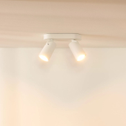 Lucide Xyrus 2 - Aufbaustrahler - 20 x 9 x 12,5 cm - 2 x 5W dimmbare LED inkl - dimmbar auf warm - weiß