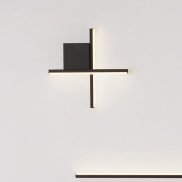 Nova Luce Cross - wandleuchte - 30 x 30 x 4 cm - 10W LED inkl. - Sand schwarz