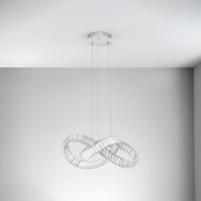 Nova Luce Conceto - pendelleuchte - Ø 60 x 120 cm - 49W dimmbare LED inkl. - chrom