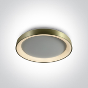 ONE Light LED Dekorative Plafo - Deckenleuchte - Ø 37,5 x 5,7 cm - 30W dimmbare LED inkl - Messing gebürstet