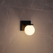Nova Luce Oracle - Außenwandleuchte - 12 x 17,5 x 21,8 cm - 9W LED inkl. - IP65 - Sand schwarz