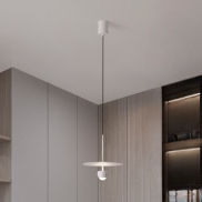Nova Luce Edem - Hängelampe - Ø 30 x 217 cm - 8W LED inkl. - Sand weiß