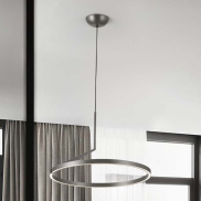 Nova Luce Tilia - Hängelampe - Ø 60 x 250 cm - 31W dimmbar LED inkl. - nebliges nickel