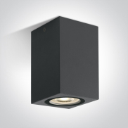 ONE Light GU10 Outdoor Cube Lights - Aufbaustrahler 1L - 6,6 x 6,6 x 11 cm - IP65 - anthrazit