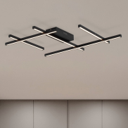 Nova Luce Pace - Deckenleuchte - 80 x 8 x 62 cm - LED 63W dimmbar inklusive - sand-schwarz