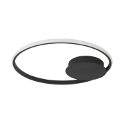 Nova Luce Fuline - Deckenleuchte - Ø 50 x 5 cm - 32W dimmbare LED inkl. - sand schwarz