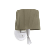 Faro Samba - Wandleuchte mit Schalter - 21,5 x 19 x 17,3 cm - 3W LED inkl. - grün und weiß