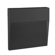 Century Italia Paseo - Außenwandleuchte - 10,5 x 10,5 x 2,4 cm - 4W - IP54 - schwarz