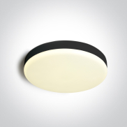 ONE Light Plafo - Deckenleuchte - Ø 26 x 5,5 cm - 26W LED inkl. - IP65 - schwarz