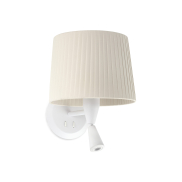 Faro Samba - Wandleuchte mit Schalter - 21,5 x 19 x 17,3 cm - 3W LED inkl. - weiß und beige