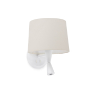 Faro Conga - Wandleuchte - 21,5 x 19 x 17,3 cm - matt weiß und beige
