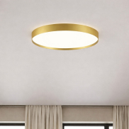 Nova Luce Roi - Deckenleuchte - Ø 50 x 8,5 cm - 48W dimmbar LED inkl. - gebürstetes gold