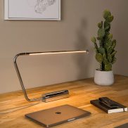 Lucide Madison - Schreibtischlampe - 62,5 x 5,5 x 33 cm - 6,5W dimmbare LED inkl - Chrom