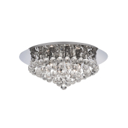 Searchlight Hanna - Deckenleuchte - Ø 45 x 19,5 cm - Chrom und transparent