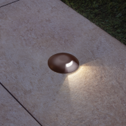Century Italia Argo - Bodenstrahler mit 1 Fenster - Ø5,8 x 6,5 cm - 0,75W LED inkl - 4000K - IP67 - braun