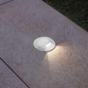 Century Italia Argo - Bodenstrahler mit 1 Fenster - Ø5,8 x 6,5 cm - 0,75W LED inkl - 4000K - IP67 - weiß
