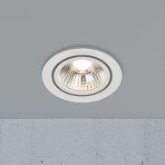 Nordlux Alec 1-Kit - Einbaustrahler - Ø 95 mm, Ø 80 mm Einbaumaß - 3 Stufen Dimmer - 6,1W LED inkl. - IP44 - weiß