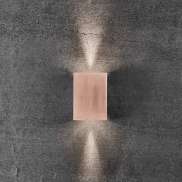 Nordlux Fold - Außenwandleuchte - 10,6 x 4,5 x 14,9 cm - 2 x 3,5W LED inc. - IP54 - Kupfer